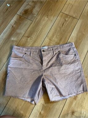 Carve Designs Pink-Lavender Frayed Hem Jean Shorts